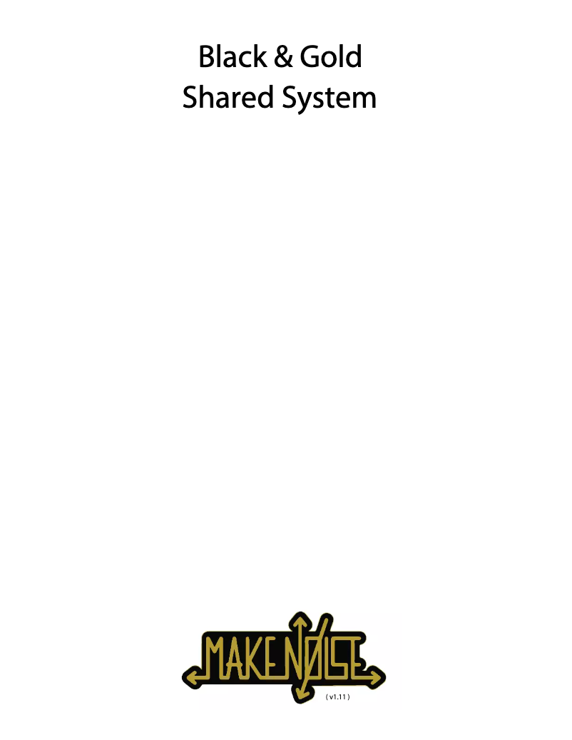 Image de la première page du manuel de l'appareil Black & Gold Shared System