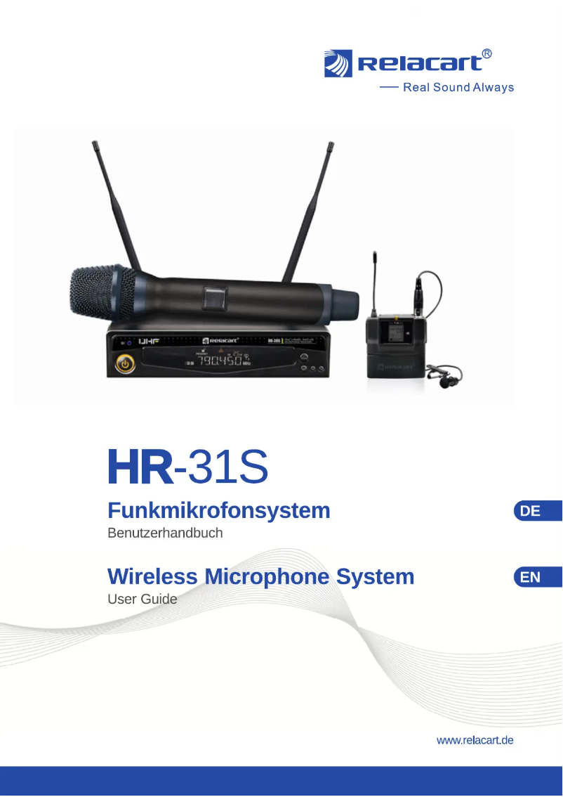 Page n°1 - Manuel utilisateur Relacart T-31