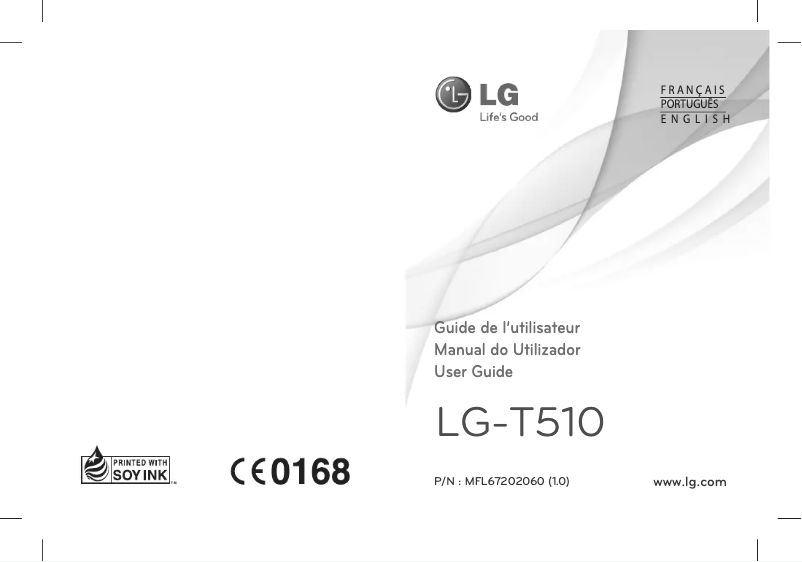 Page 1 de la notice Manuel utilisateur LG T510