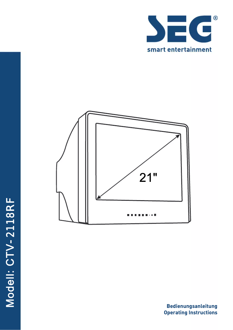 Page 1 de la notice Manuel utilisateur SEG CTV 2118RF
