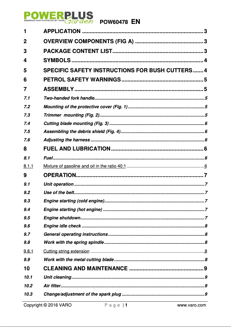 Página 1 del manual Manual de usuario PowerPlus POW60478
