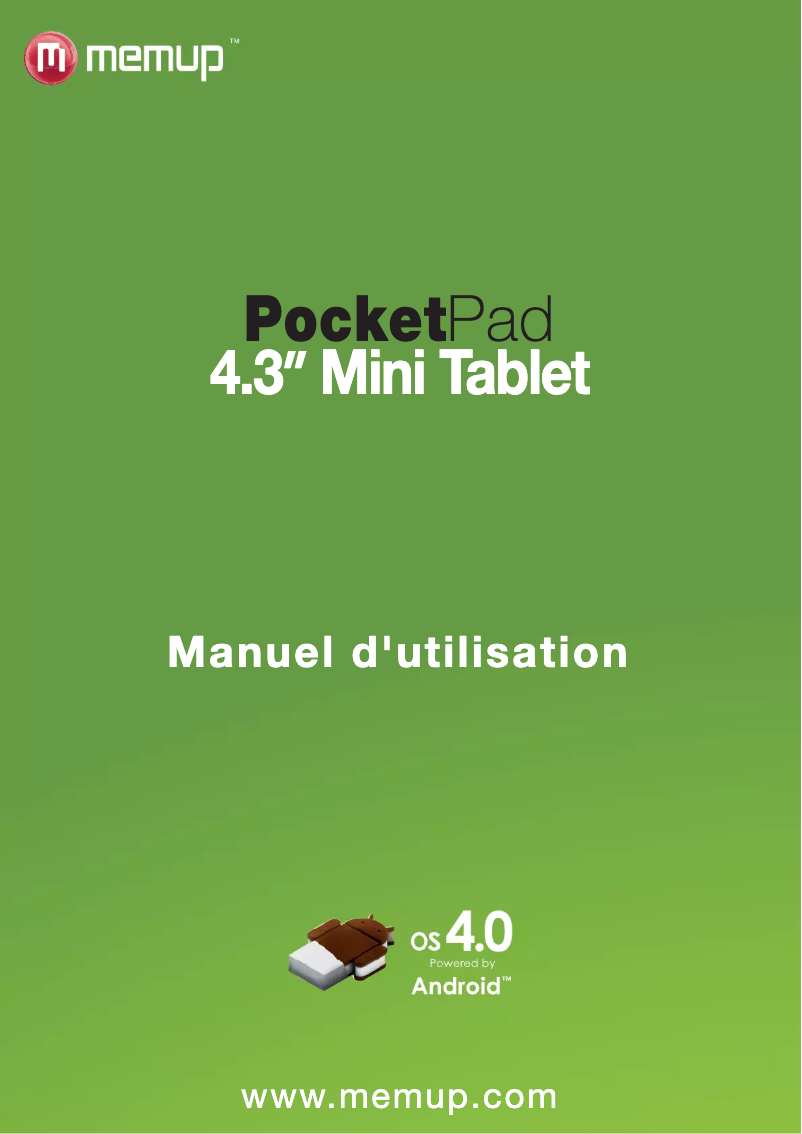 Page n°1 - Manuel utilisateur Memup PocketPad 4.3 Mini Tablet