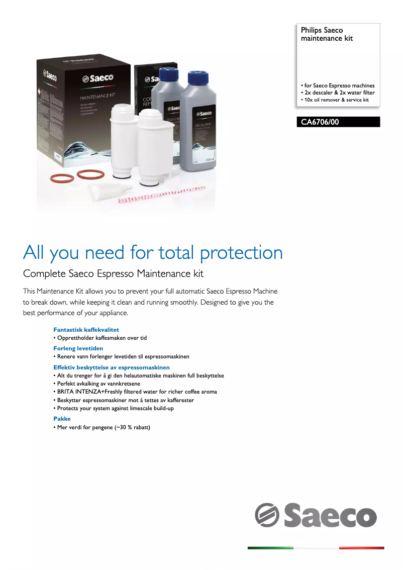 Page n°1 - Brochure Philips CA6706