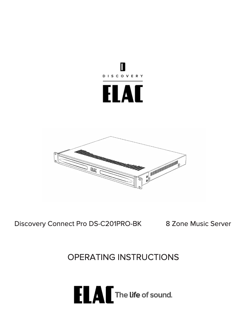 Image de la première page du manuel de l'appareil Discovery Connect Pro DS-C201PRO