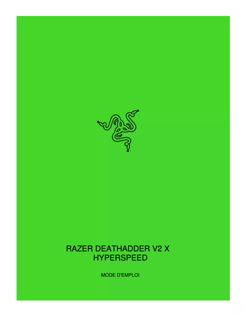 Page n°1 - Manuel utilisateur Razer DeathAdder V2 X HyperSpeed