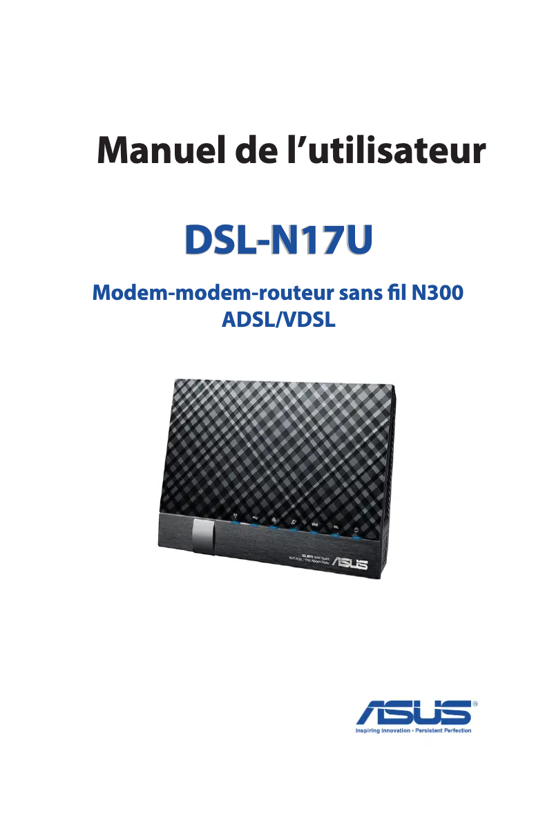 Image de la première page du manuel de l'appareil DSL-N17U