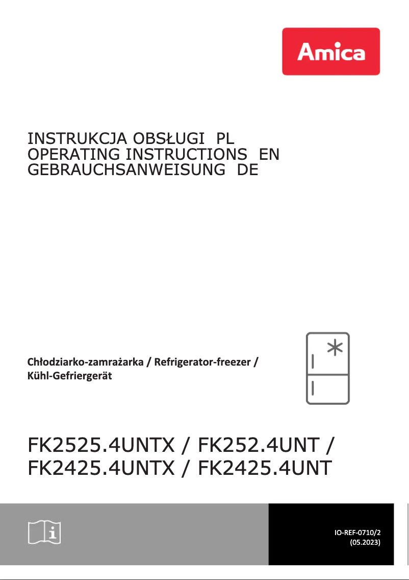 Page 1 de la notice Manuel utilisateur Amica FK2425.4UNT