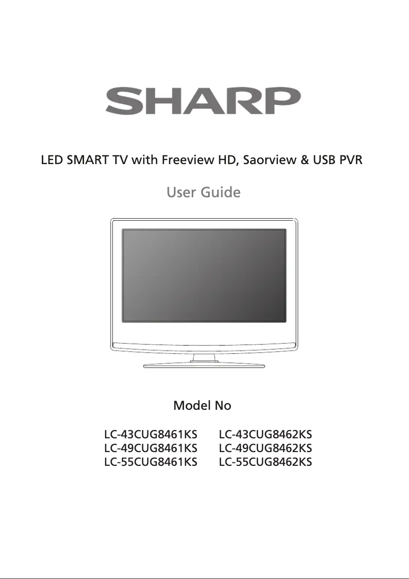 Page 1 de la notice Manuel utilisateur Sharp LC-55CUG8461KS