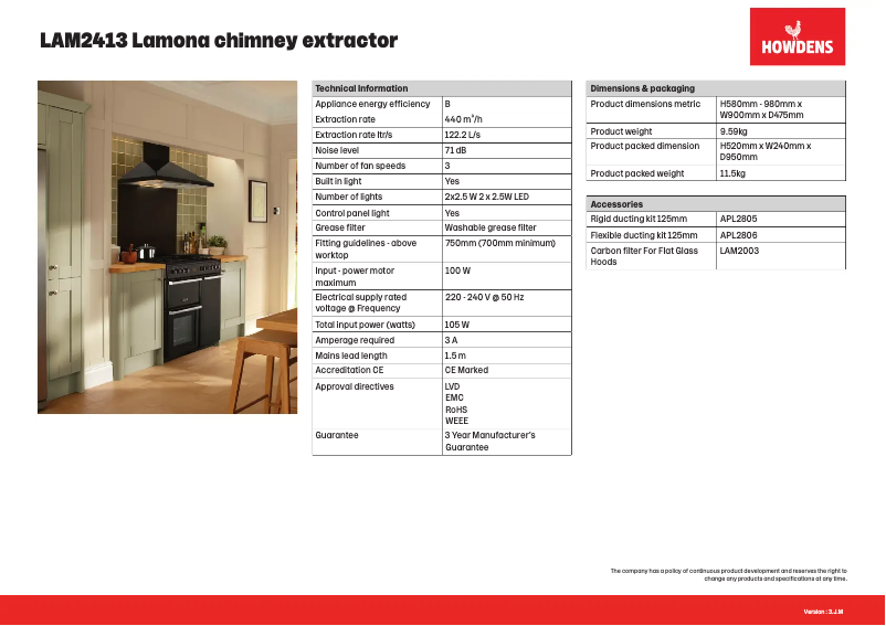 Image de la première page du manuel de l'appareil LAM2413