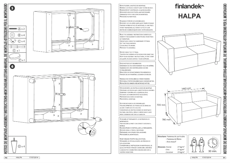 Image de la première page du manuel de l'appareil HALPA