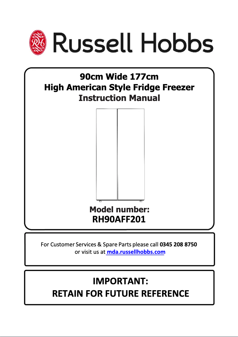 Image de la première page du manuel de l'appareil RH90AFF201