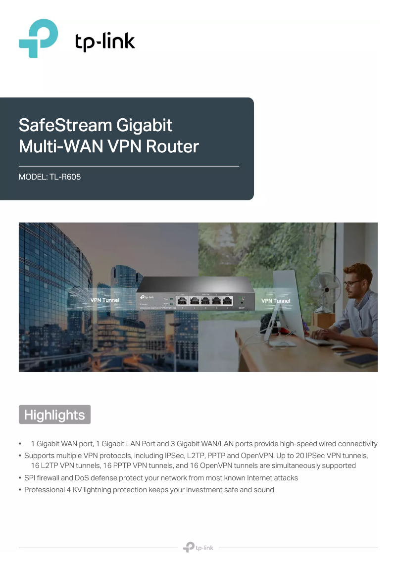 Image de la première page du manuel de l'appareil TL-R605