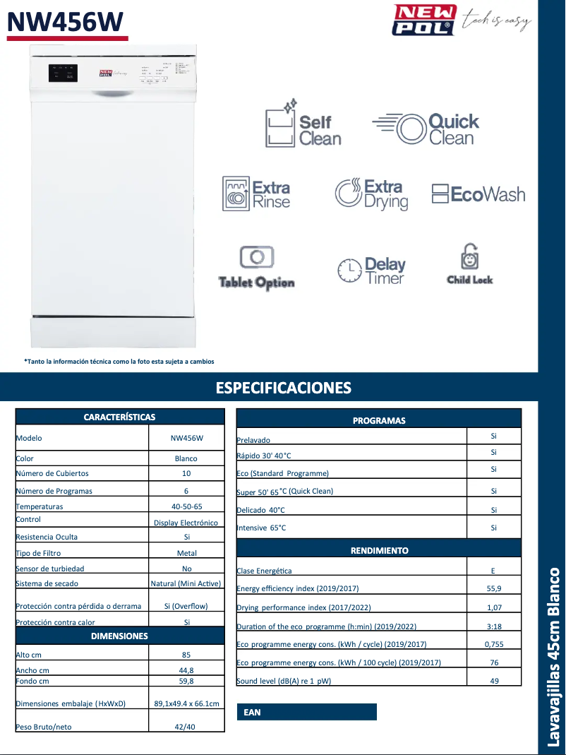 Image de la première page du manuel de l'appareil NW456W