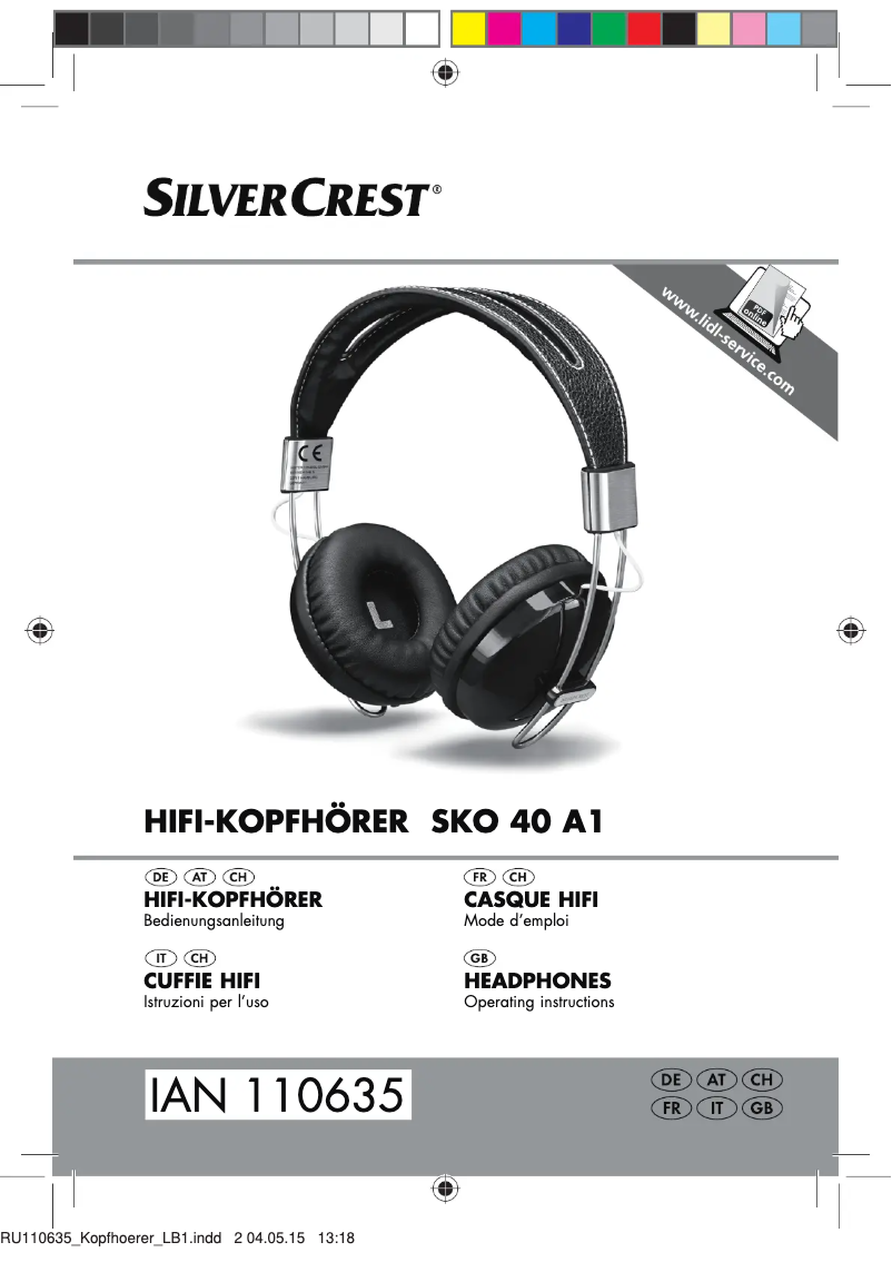 Image de la première page du manuel de l'appareil SKO 40 A1