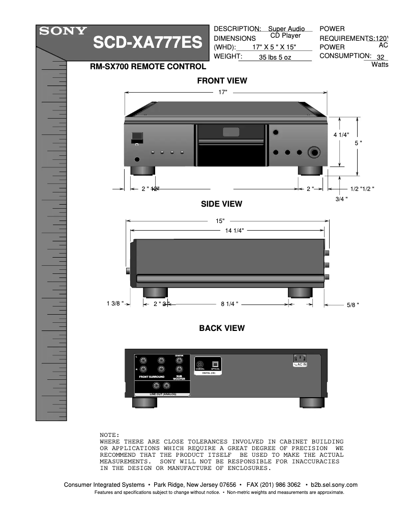 Page 1 de la notice Guide d'installation Sony SCD-XA777ES