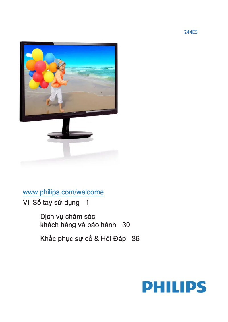 Page n°1 - Manuel utilisateur Philips 244E5QHSD