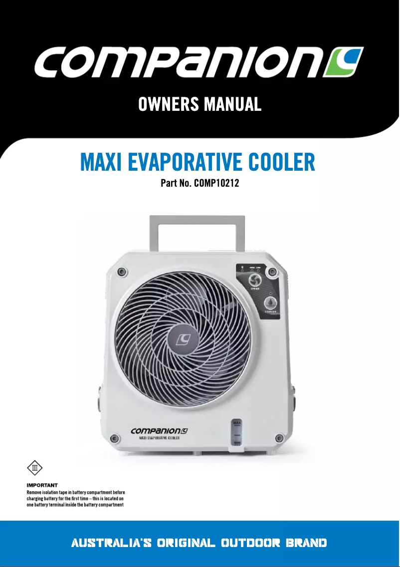 Página 1 del manual Manual de usuario Companion Maxi Evaporative Cooler COMP10212