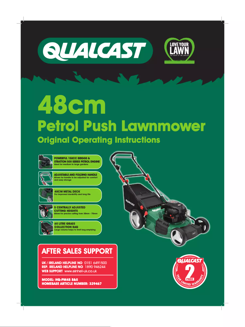 Page n°1 - Manuel utilisateur Qualcast HQ-PM48 B&S