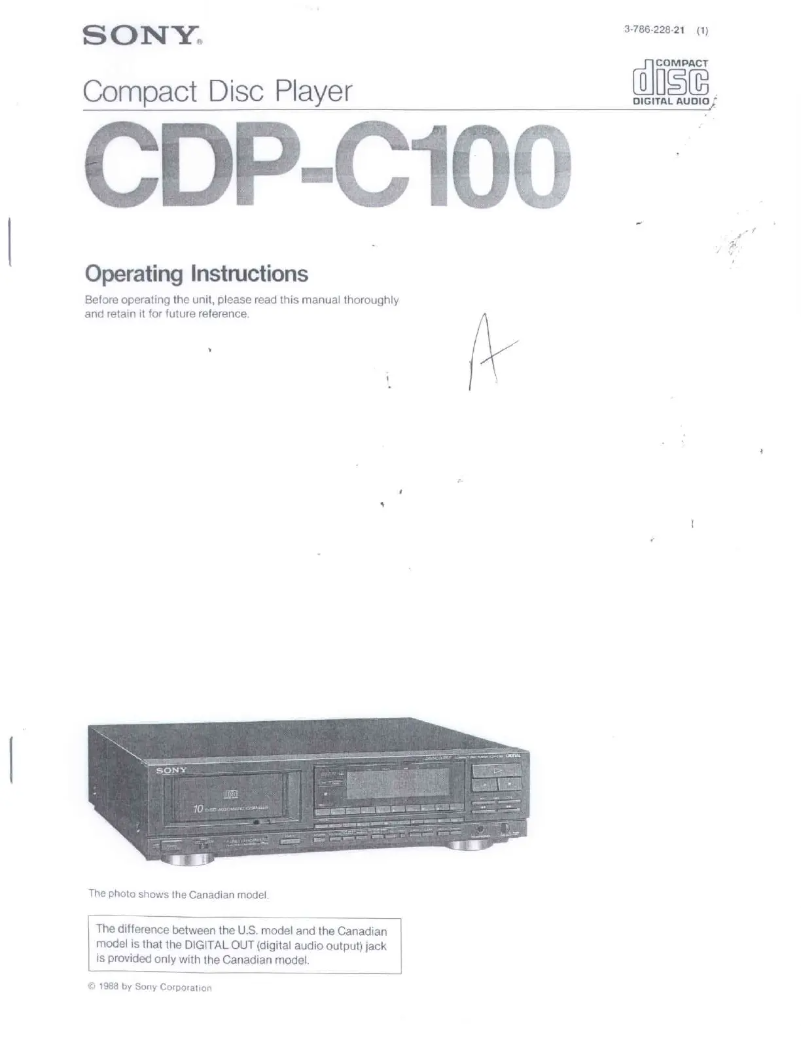 Image de la première page du manuel de l'appareil CDP-C100