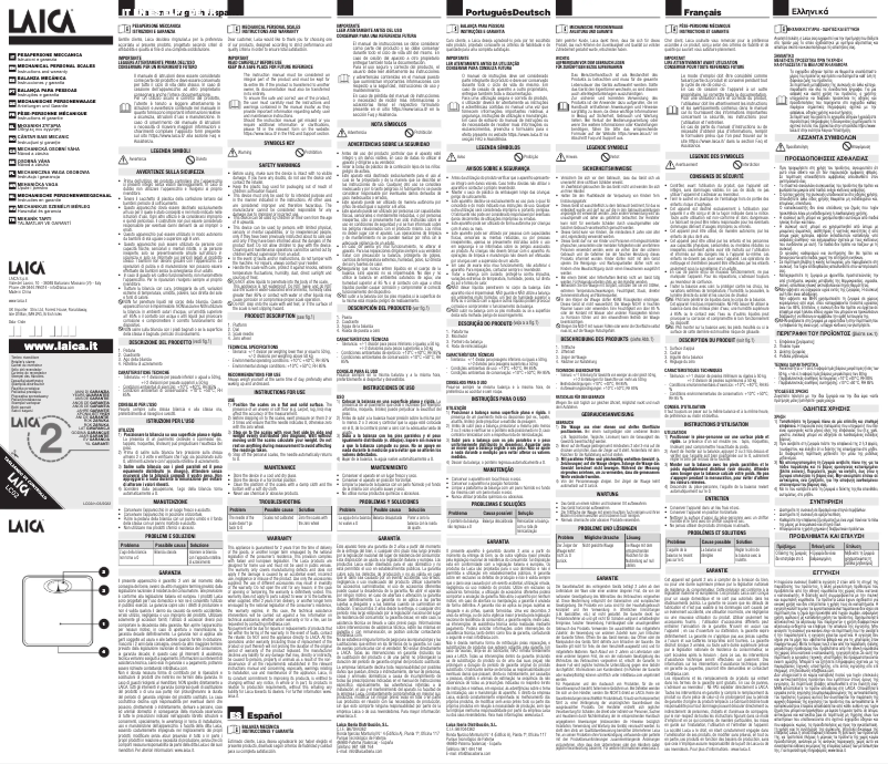 Page 1 de la notice Manuel utilisateur Laica PS2024