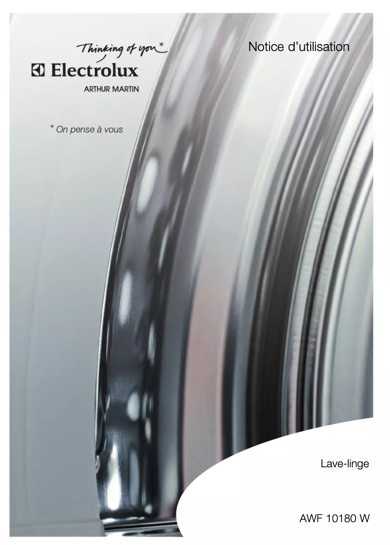 Page n°1 - Manuel utilisateur Arthur Martin-Electrolux AWF 10180 W