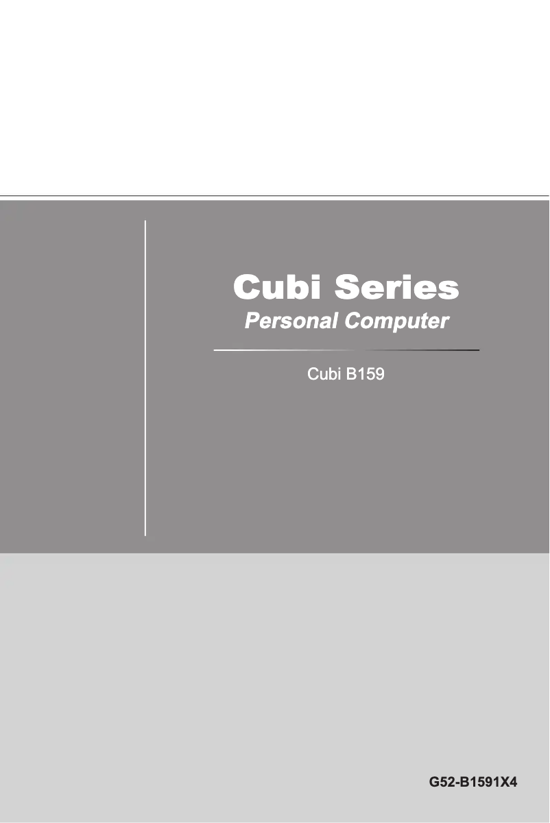 Page 1 de la notice Manuel utilisateur MSI Cubi 3 Silent