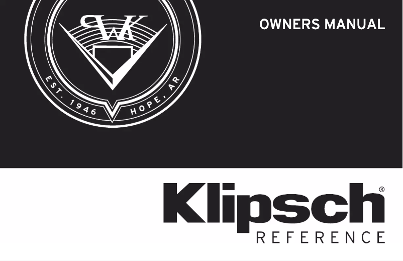 Page 1 de la notice Manuel utilisateur Klipsch Reference R-620F
