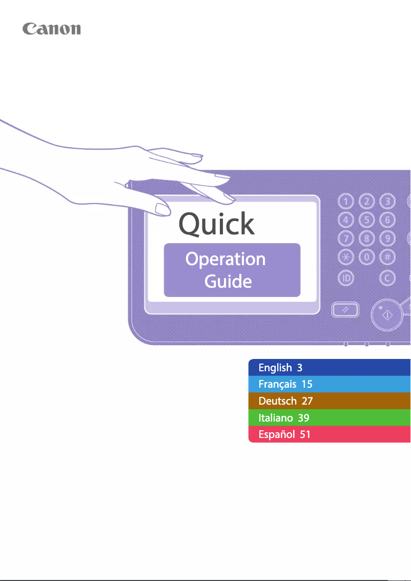 Page 1 de la notice Manuel utilisateur Canon imageRUNNER ADVANCE C475iZ III
