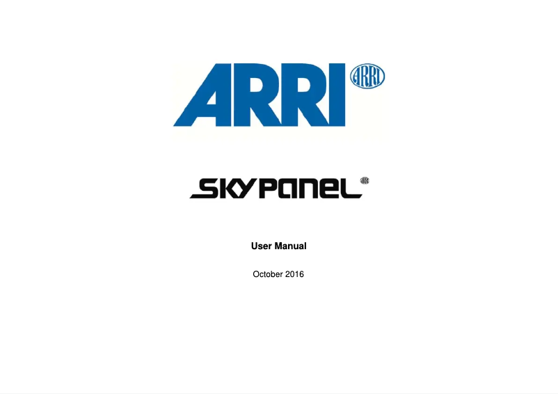 Page 1 de la notice Manuel utilisateur ARRI SkyPanel S30-C