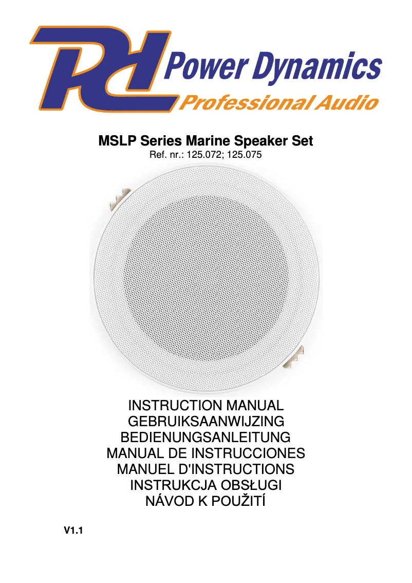 Image de la première page du manuel de l'appareil MSLP65