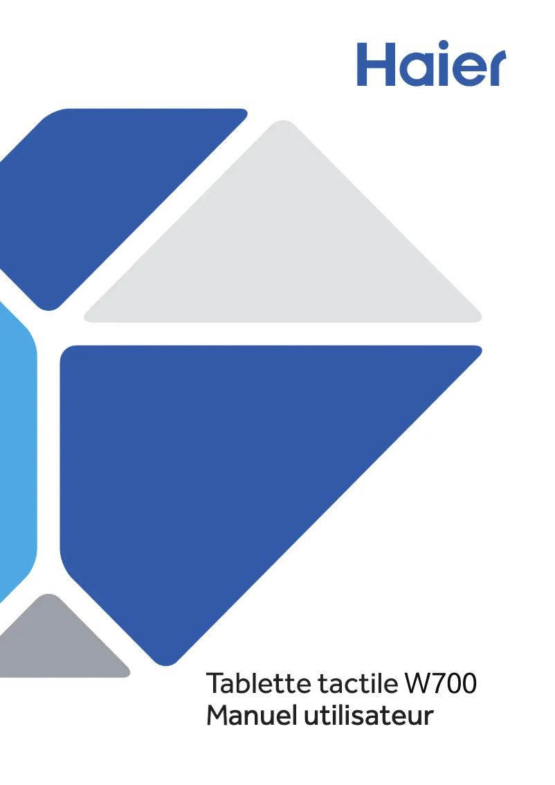 Page n°1 - Manuel utilisateur Haier Pad W700