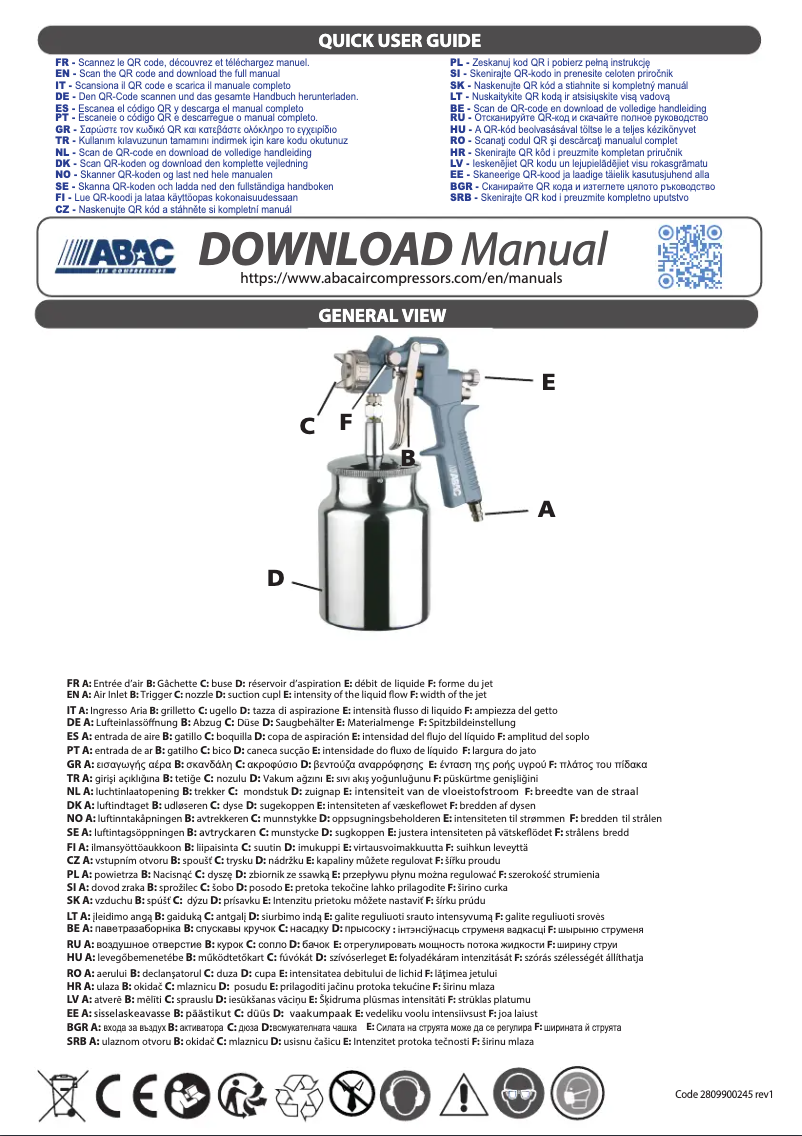 Imagen de la primera página del manual del dispositivo G-541A