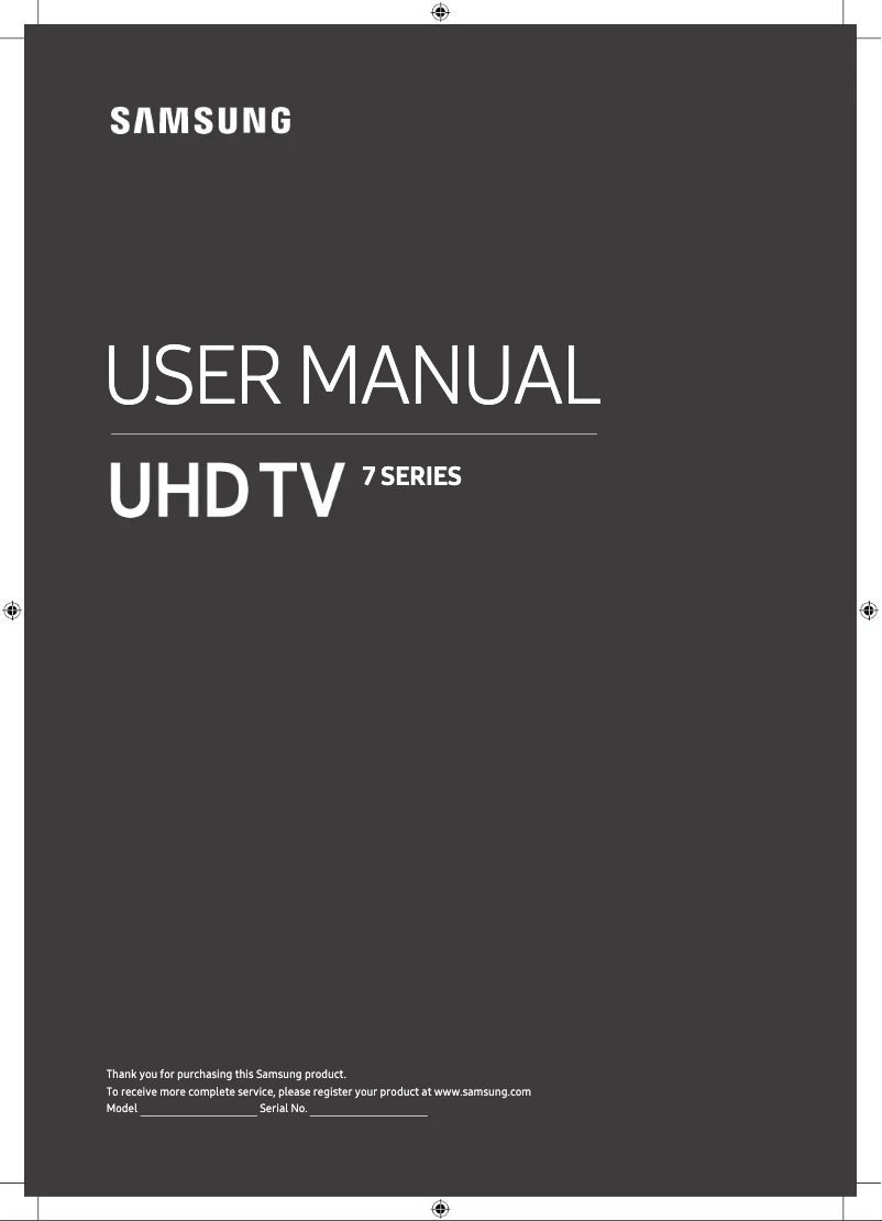 Page n°1 - Manuel utilisateur Samsung 75RU7020