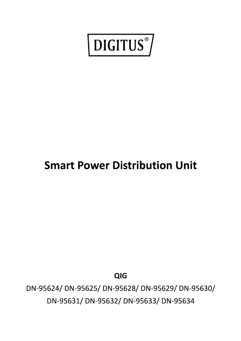 Page 1 de la notice Manuel utilisateur Digitus DN-95634
