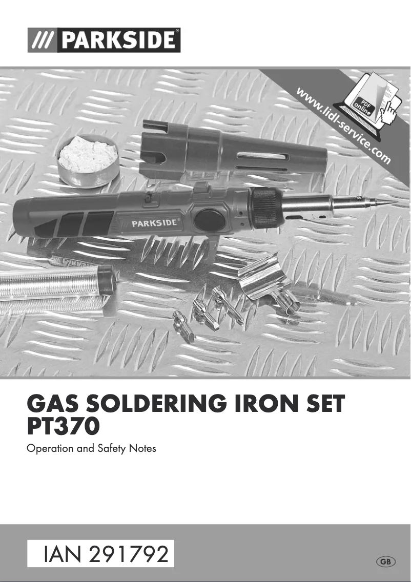 Page 1 de la notice Manuel utilisateur Powerfix PT370