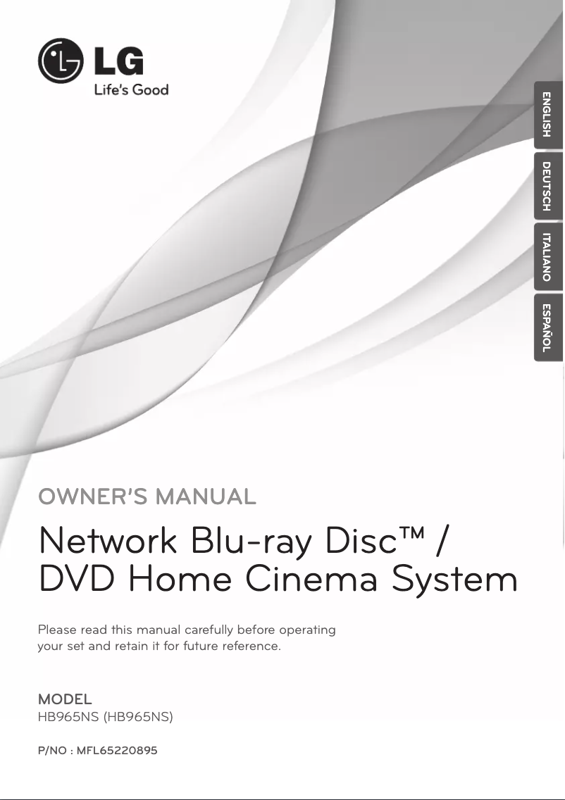 Página 1 del manual Manual de usuario LG HB965NS
