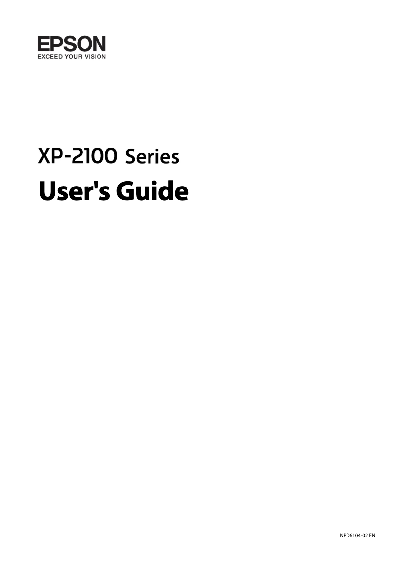 Image de la première page du manuel de l'appareil Expression Home XP-2105