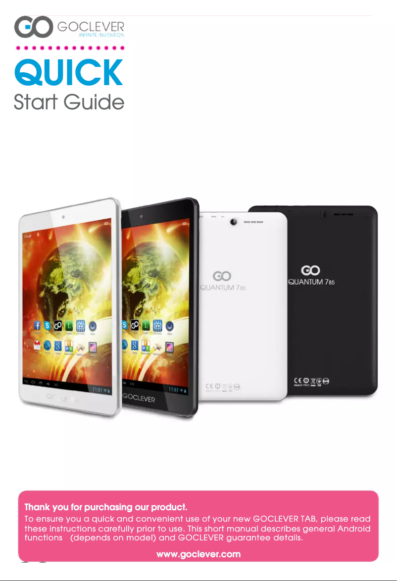 Image de la première page du manuel de l'appareil Quantum 785