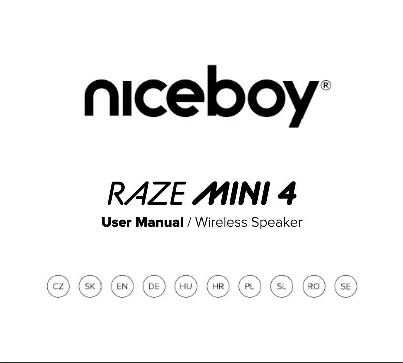 Page 1 de la notice Manuel utilisateur Niceboy RAZE MINI 4