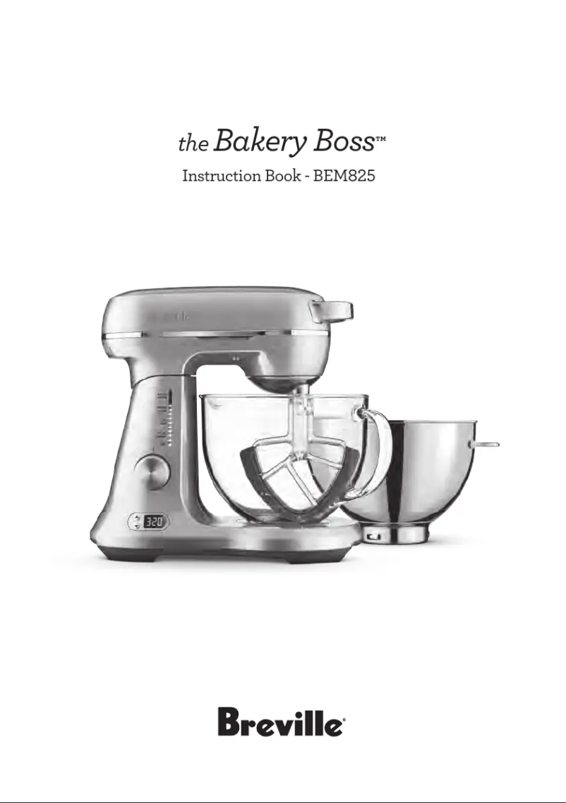 Image de la première page du manuel de l'appareil the Bakery Boss BEM825