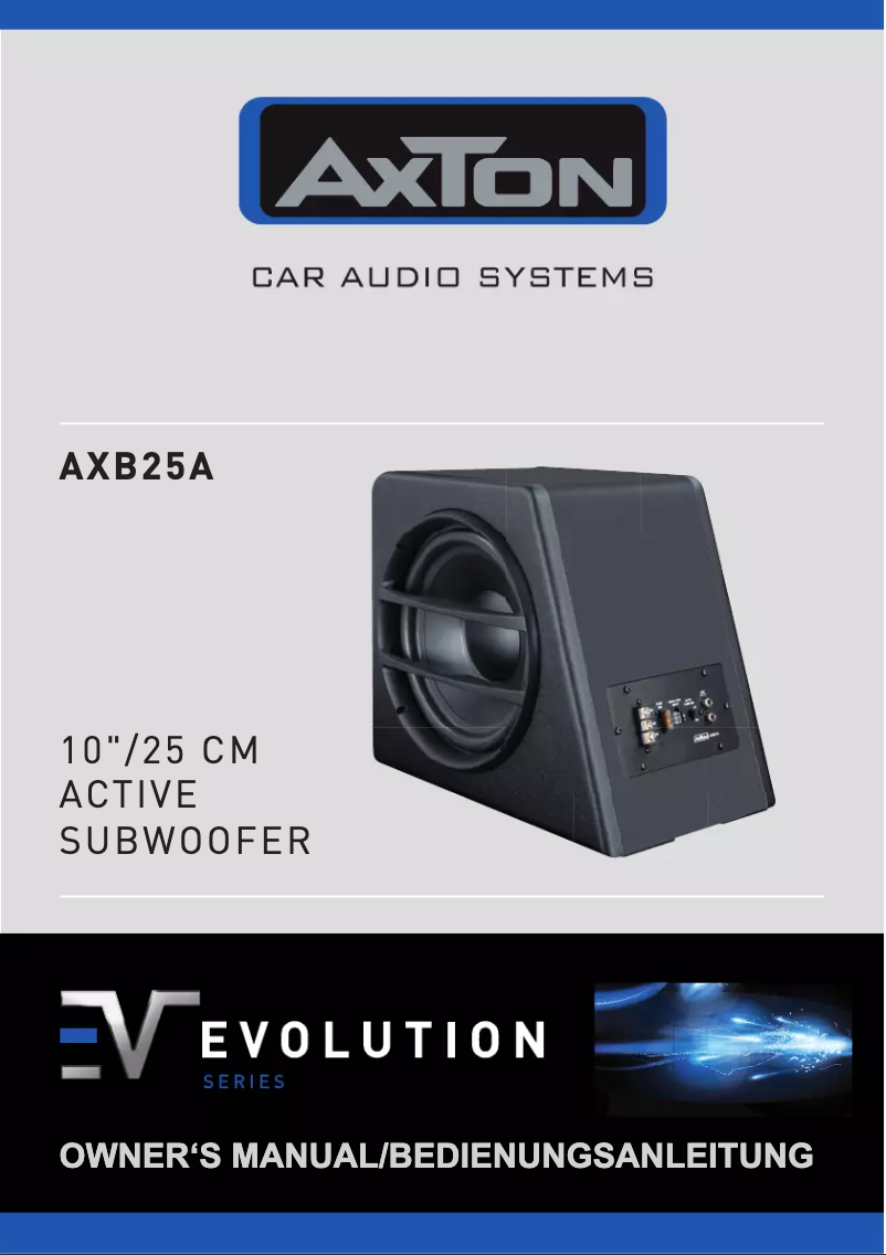 Page n°1 - Manuel utilisateur Axton AXB25A