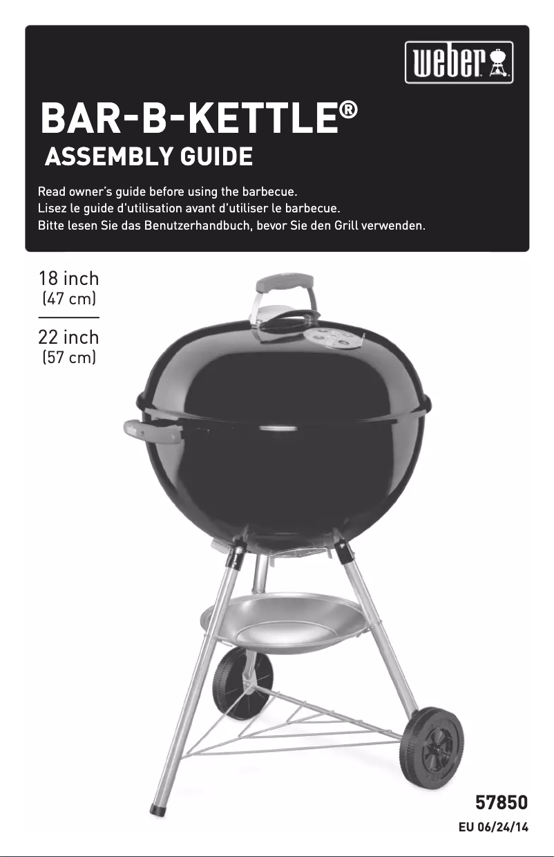 Page 1 de la notice Manuel utilisateur Weber Bar-B-Kettle