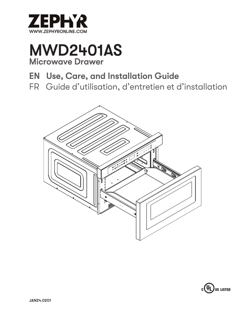 Image de la première page du manuel de l'appareil MWD2401AS