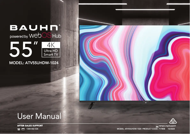 Page 1 de la notice Manuel utilisateur Bauhn ATV55UHDW-1024