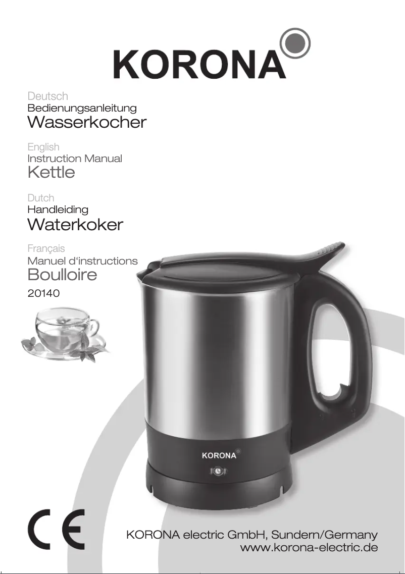 Page 1 de la notice Manuel utilisateur Korona 20140