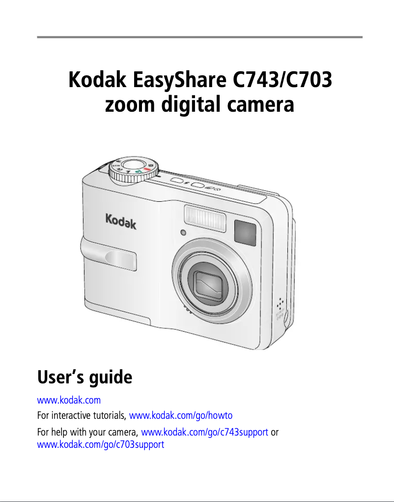 Imagen de la primera página del manual del dispositivo EasyShare C743