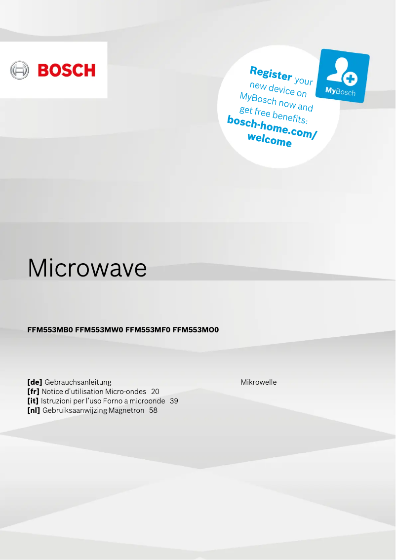 Image de la première page du manuel de l'appareil FFM553MW0