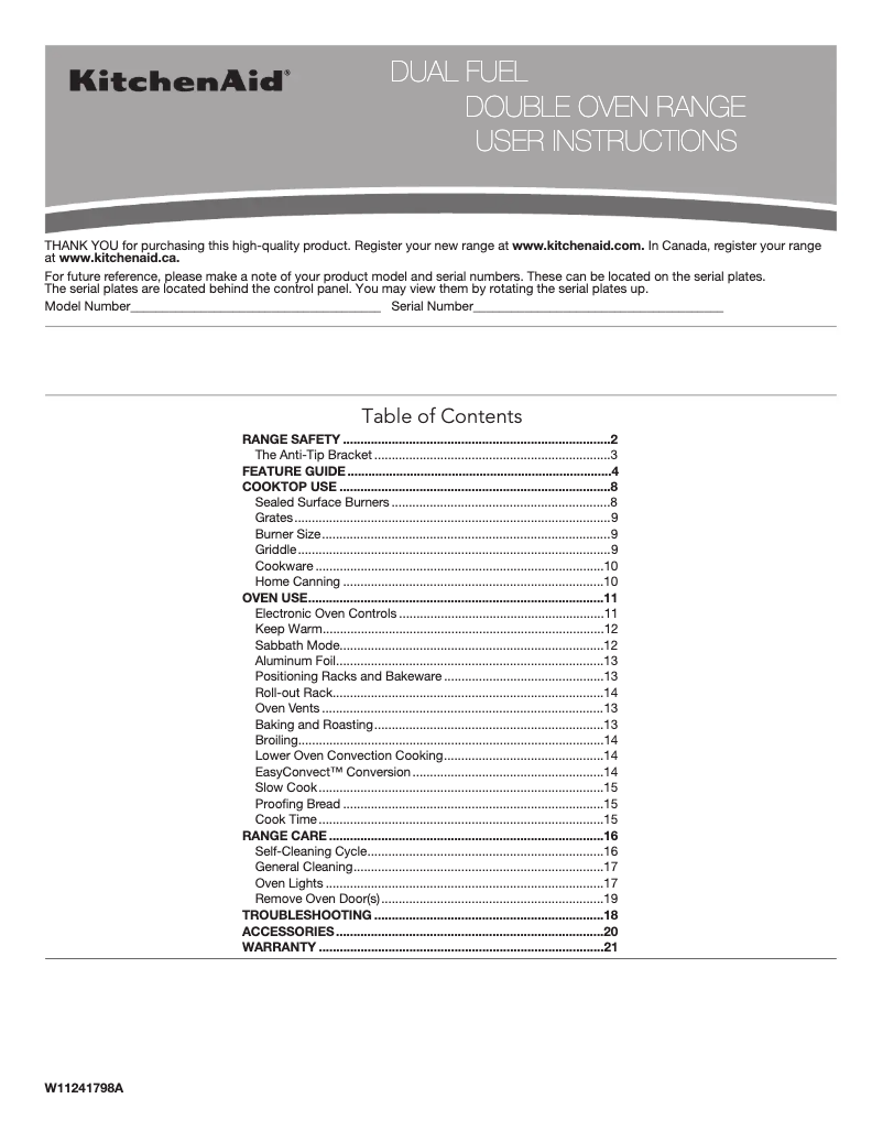 Image de la première page du manuel de l'appareil KFDD500ESS