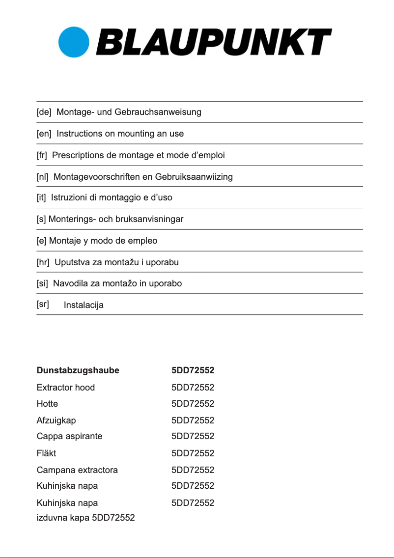 Image de la première page du manuel de l'appareil 5DD72552