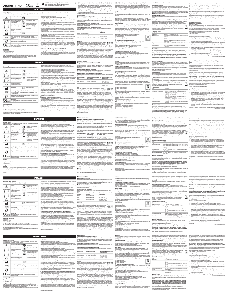 Image de la première page du manuel de l'appareil FT 15/1